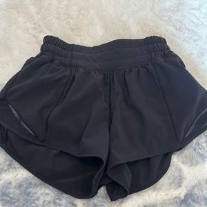 Black lululemon hotty hot shorts